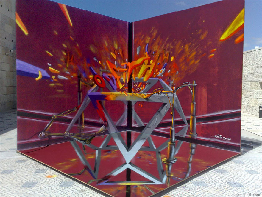 Odeith 3D Graffiti Maze-Like Artwork via The Studio 