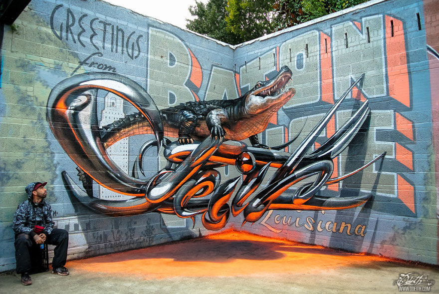 Odeith Anamorphic 3D Graffiti via The Studio 