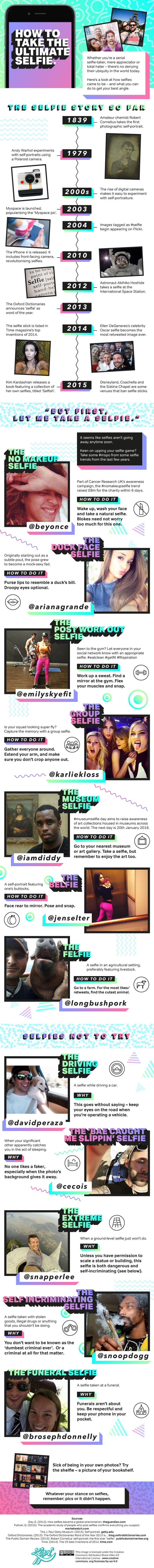 How to take the ultimate selfie infographic