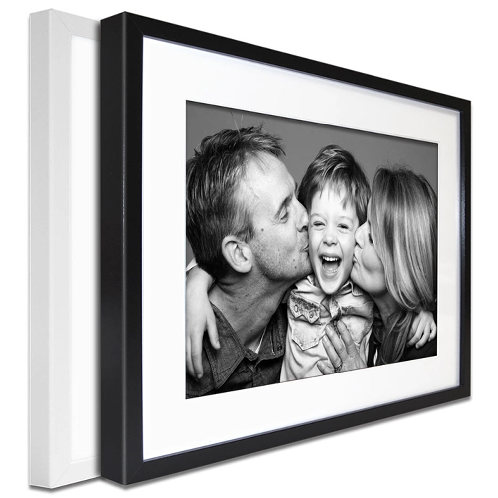 black and white frames in a fan shape