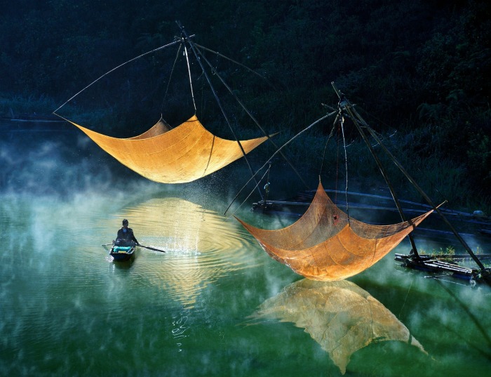 Checking Fishing Net by Hoang Long Ly