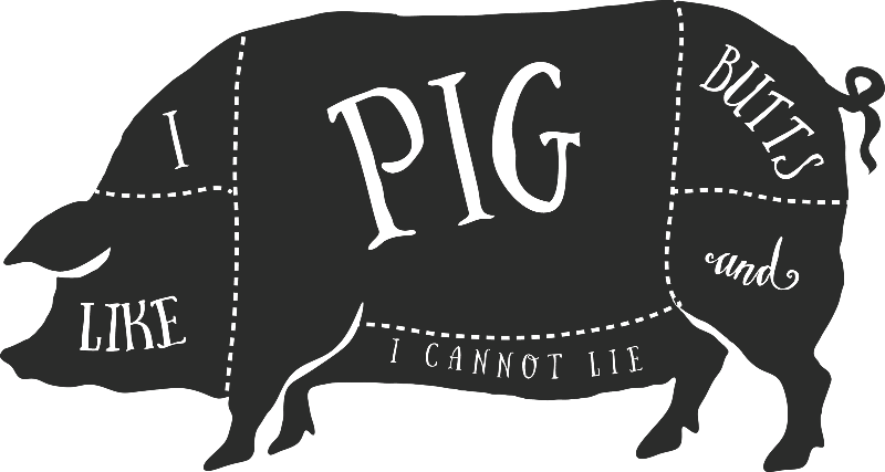 I Like Pig Butts, a mollysky design on Zippi. 